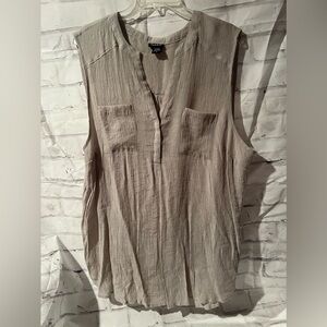 Torrid Cream Crepe Sleeveless Top